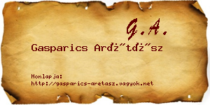 Gasparics Arétász névjegykártya